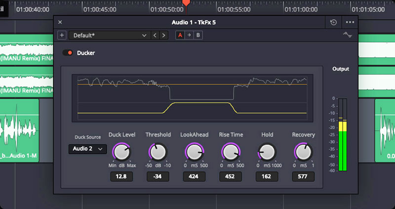 Blackmagic resolve19 ducker