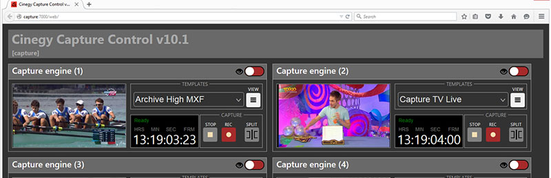 Cinegy web Capture Client