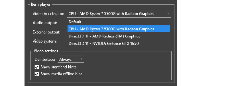 Cinegy Air balance CPU GPU load