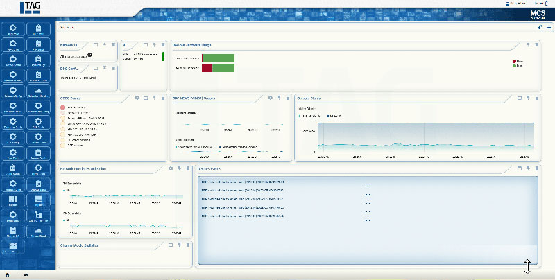 Magna TAG MCS dashboard