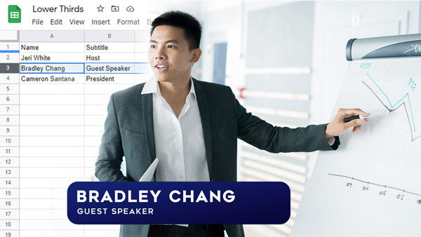 NewBlue Titler Live5 speadsheet