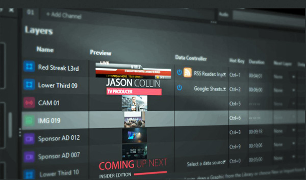 NewBlue titler live5 UI