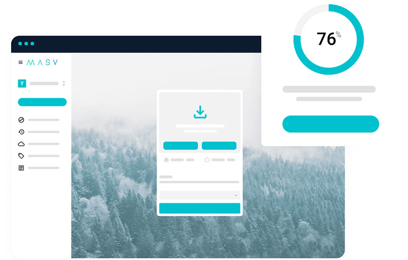 MASV send large files upload in progress