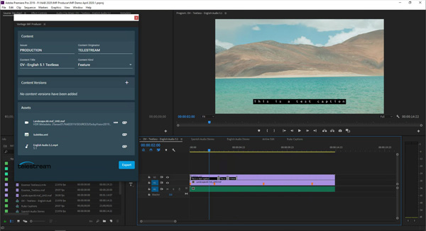 Telestream IMF Producer Premiere Pro
