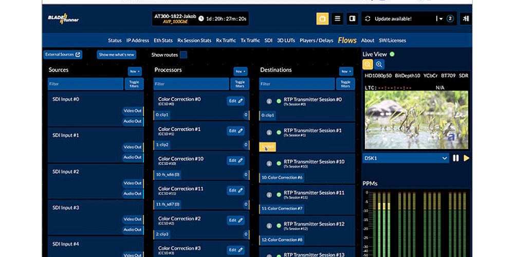 Arkona BLADE//runner 2.8 Updates Software-defined Tools for Live Production Arkona flows 1x