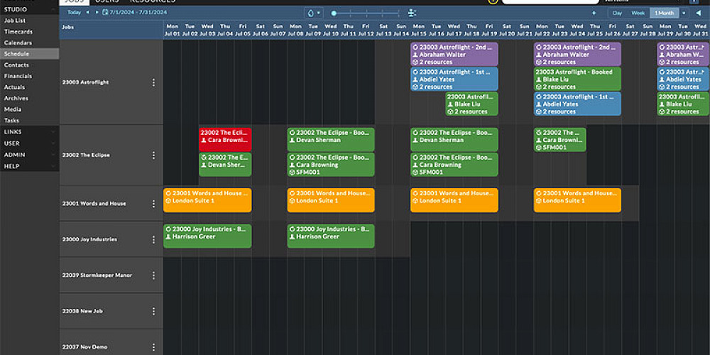 Nim schedule job centric view